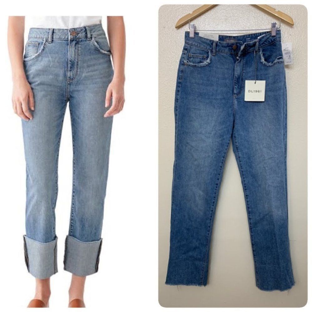 DL1961 Jerry High Rise Vintage Straight Fit Jeans Sz 28 Inseam 26" in Westbrook